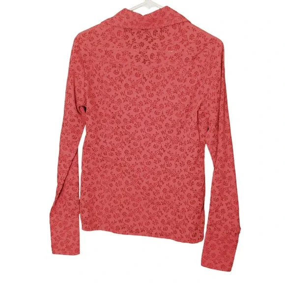 Rockies Red Floral Button-down Shirt size S - Picture 8 of 9